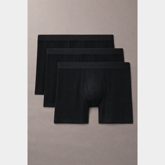 Premium Bamboo Black Boxers 3 Pack