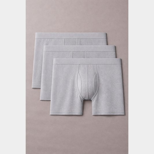 Premium Bamboo Grey Boxers 3 Pack