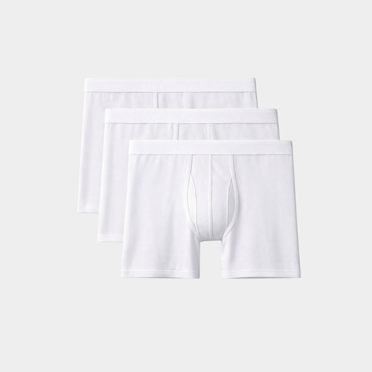 Premium Bamboo White Boxers 3 Pack