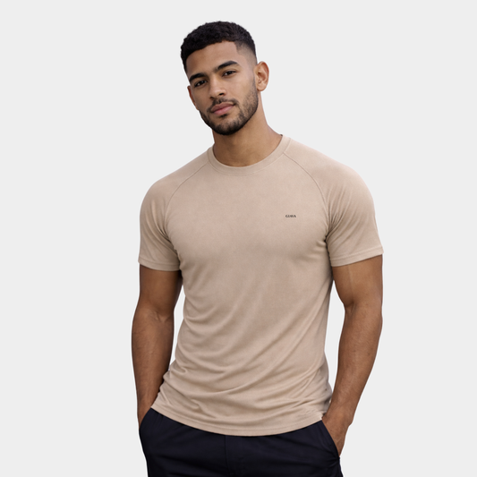 Classic Beige Crew Neck T-shirt