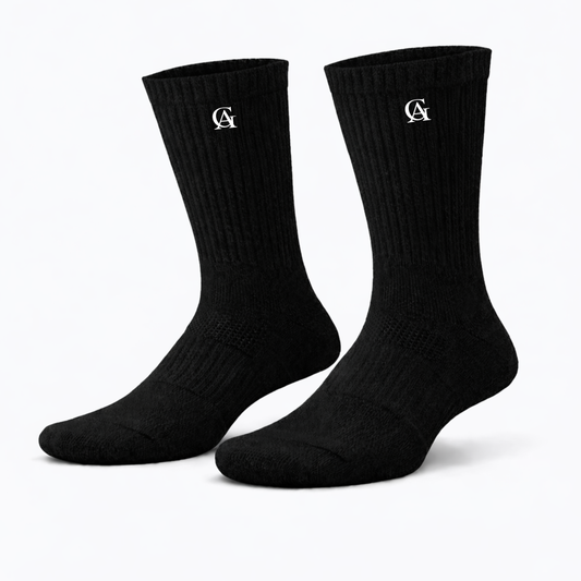 Soft Cotton Black Crew Socks