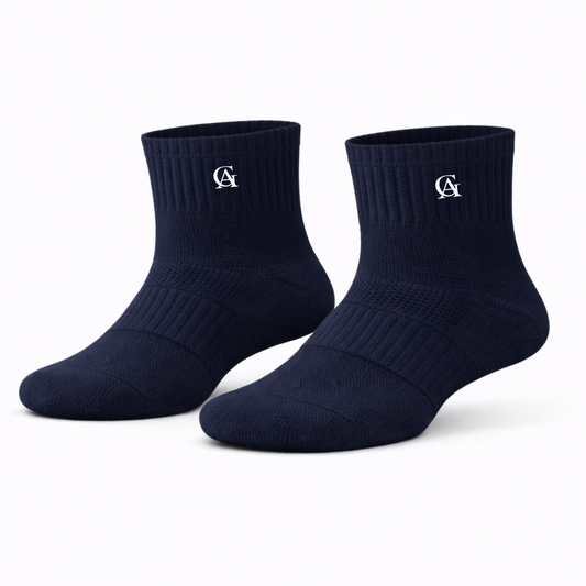 Soft Cotton Navy Ankle Socks