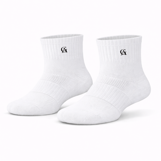 Soft Cotton White Ankle Socks