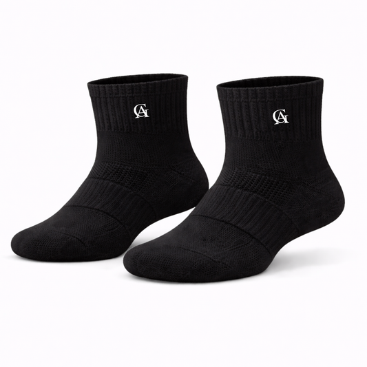 Soft Cotton Black Ankle Socks