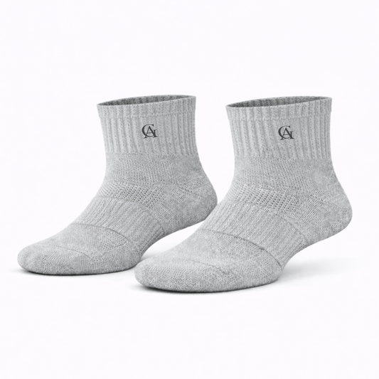 Soft Cotton Grey Ankle Socks
